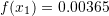 f(x_1)=0.00365