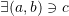 Rendered by QuickLaTeX.com \exists (a,b)\ni c