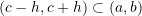 Rendered by QuickLaTeX.com (c-h,c+h) \subset (a,b)