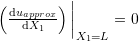 Rendered by QuickLaTeX.com \left(\frac{\mathrm{d}u_{approx}}{\mathrm{d}X_1}\right)\bigg|_{X_1=L}=0