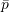 Rendered by QuickLaTeX.com \bar{p}