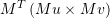Rendered by QuickLaTeX.com M^T\left(Mu\times Mv\right)