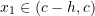 Rendered by QuickLaTeX.com x_1\in(c-h,c)