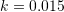 Rendered by QuickLaTeX.com k=0.015