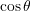 Rendered by QuickLaTeX.com \cos\theta