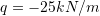 Rendered by QuickLaTeX.com q=-25 kN/m