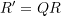 Rendered by QuickLaTeX.com R'= QR