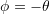 Rendered by QuickLaTeX.com \phi=-\theta