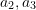 Rendered by QuickLaTeX.com a_2, a_3