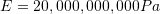 Rendered by QuickLaTeX.com E=20,000,000,000 Pa