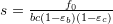 Rendered by QuickLaTeX.com s=\frac{f_0}{bc(1-\varepsilon_b)(1-\varepsilon_c)}