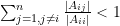 \sum_{j=1, j\ne i}^{n}\frac{|A_{ij}|}{|A_{ii}|}<1