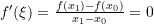 Rendered by QuickLaTeX.com f'(\xi)=\frac{f(x_1)-f(x_0)}{x_1-x_0}=0